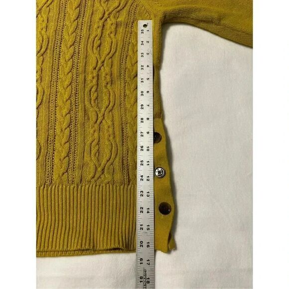Ann Taylor Cable Knit Sweater | Mustard color | Size Medium - Picture 4 of 5